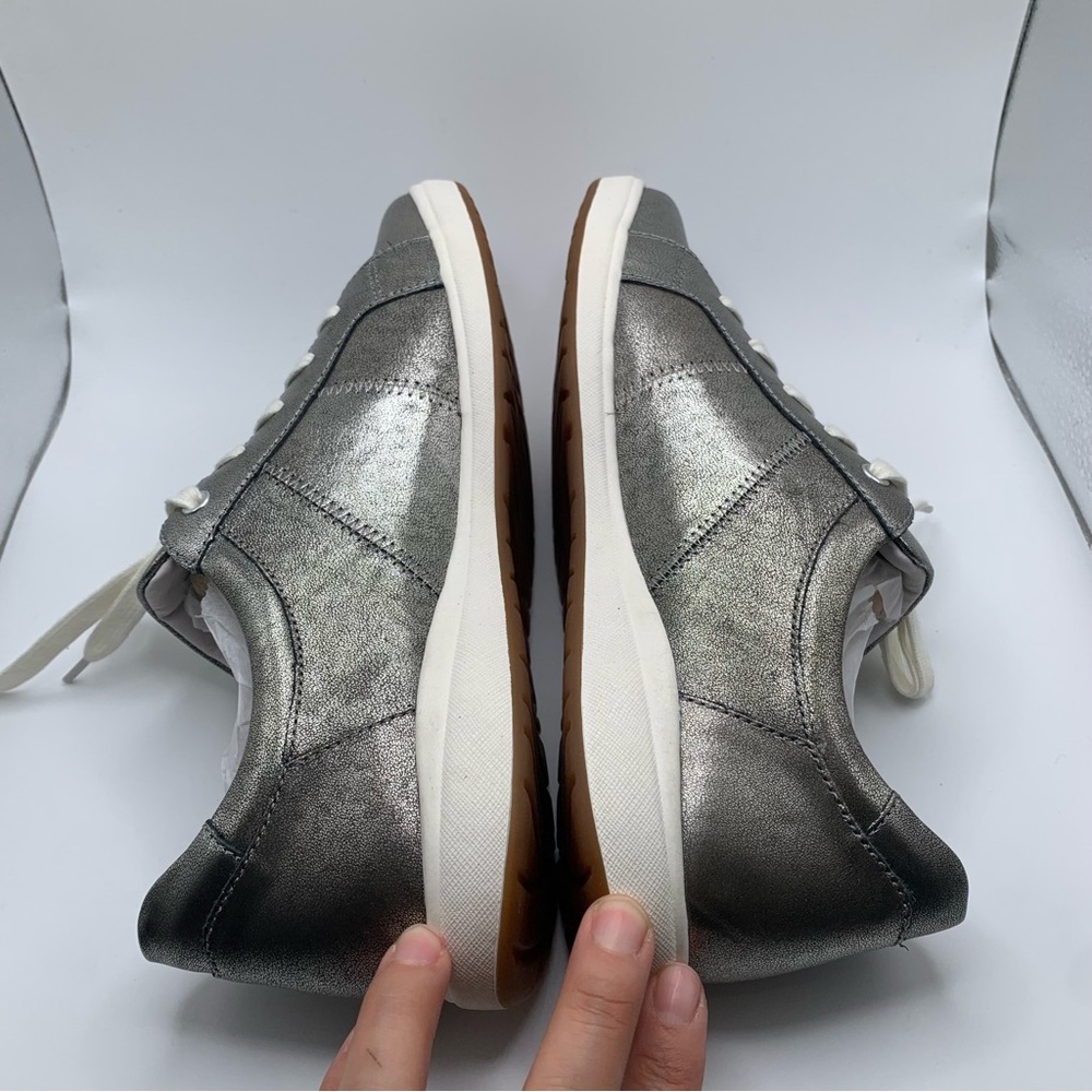 Josef Seibel Women's Silver Metallic Lace-Up Sneakers - Picture 10 of 11